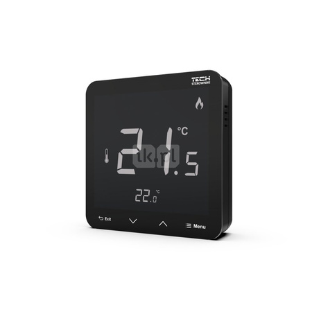 Bezprzewodowy regulator pokojowy czarny, model R-8s PLUS