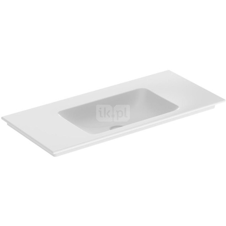 Umywalka GEBERIT ONE prostokątna, biała / KeraTect, 1050mm, bez otworu na baterię, nakładany od góry, bez odpływu przelewowego, półki z obu stron