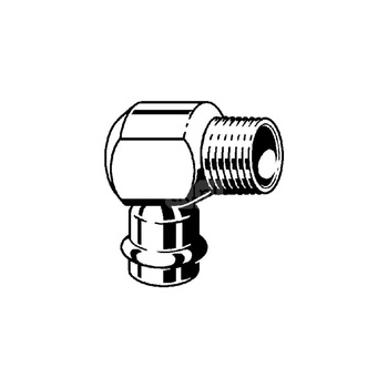 Złącze przejściowe Prestabo 90' VIEGA 1114.1 Jednoczęściowy, stal (Ocynk galwaniczny/elektrolityczny) / stal (ocynk), 28 mm, 1'' (mz x gz)