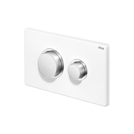 Przycisk uruchamiający do WC Prevista Visign for Public 11 nr wzoru 8631.1 płytka maskująca: stal nierdzewna biały błyszczący klawisz: stal nierdzewna biały błyszczący