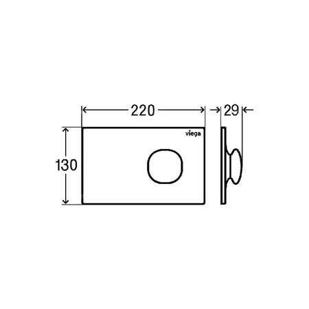 Przycisk do WC ekspozycyjny Prevista Visign for More 202 nr wzoru 8622.19 płytka maskująca: metal biały błyszczący klawisz: metal biały błyszczący