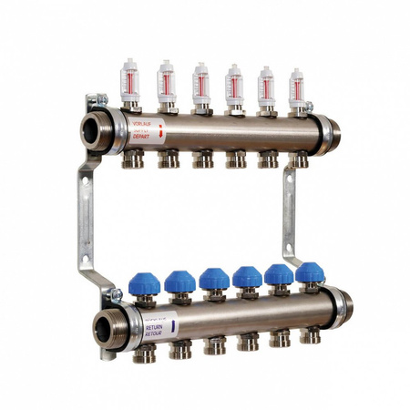 Rozdzielacz 11/4" stal, zasilanie 0-4l/min góra, powrót dół HKV2013A-50-1¼" 0-4 VA07