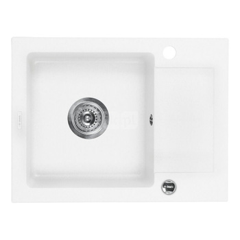 Deante Zorba Zlewozmywak 1-komorowy z krótkim ociekaczem - alabaster