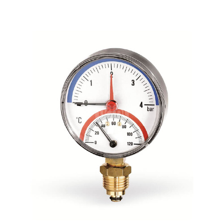 Termomanometr radialny 1/2" TIRM-ABS 80 0-4/0-120 BAR/ st.C G1/2B /NK +T2+R+VR+LF