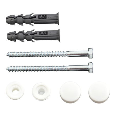 Zestaw do mocowania WC biały