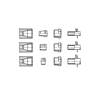 Złączki zaciskowe uniwersalne 6/8/10 mm do przyłącza GW G3/8''
