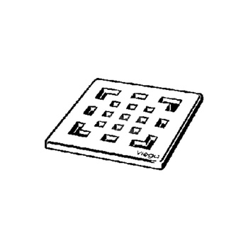 Advantix-ruszt stal nierdzewna 1.4301, wymiar systemowy 100, masywne wykonanie, nr wzoru 4928.2 L: 94 B: 94 H: 5