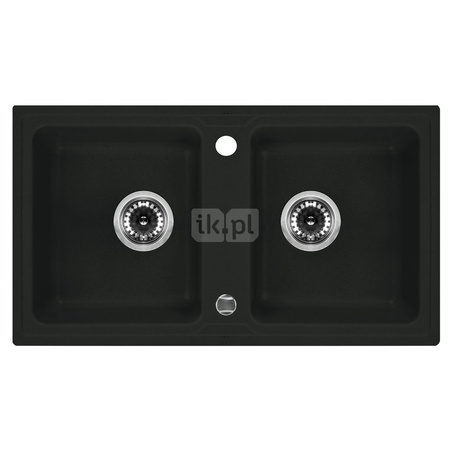 Deante Zorba Zlewozmywak 2-komorowy bez ociekacza - grafitowy
