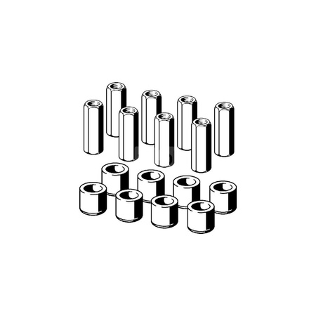 Komplet stopek regulowanych, stal nierdzewna / błyszczący do odpływów prysznicowych VIEGA 496087