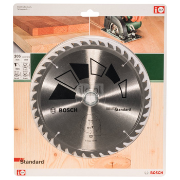 Tarcza pilarska STANDARD D = 205 mm, otwór = 24/20 mm, Z = 40
