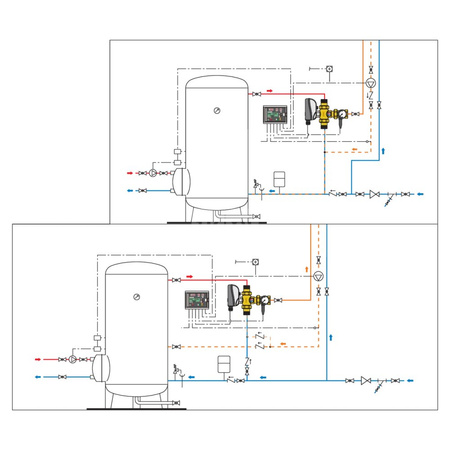 LEGIOMIX Elektroniczny zawór mieszający z programowalną dezynfekcją termiczną i dezynfekcją kontrolną - 24 V, 2"