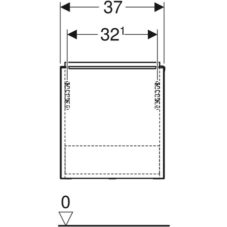 Szafka pod umywalkę kompaktową iCon, z jednymi drzwiami 37 cm x 41,5 cm x 27,9 cm, biały / lakierowany matowy, biały / matowy