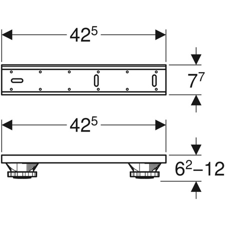 Zestaw nóg i trawersów do brodzików z akrylu sanitarnego Geberit