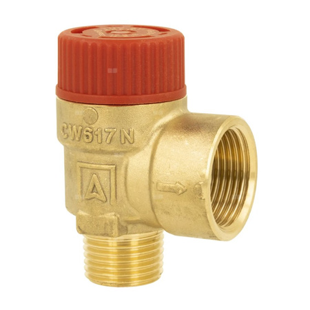 Zawór przelewowy AFRISO MS mosiądz 2,5 bar GZ x GW 1/2'' x 3/4''