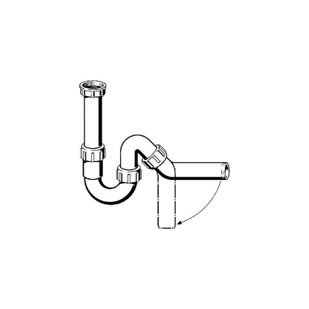 Syfon rurowy przeznaczenie: zlewozmywak, tworzywo sztuczne, nr wzoru 7985.20 G: 1¼ DN: 40