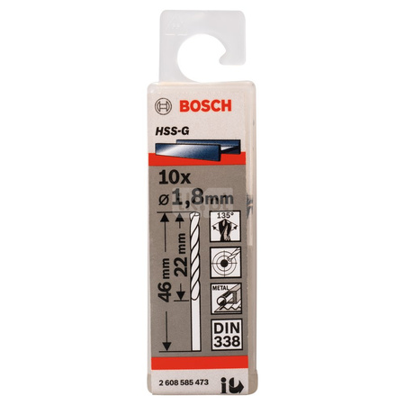 WIERTŁO STAND. HSS-G 135 '1,8/22MM