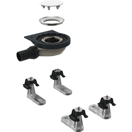 Skrzynka montażowa do paneli do natrysków bezbrodzikowych Geberit Setaplano, d40, H95 h30, 4x