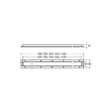 Ramka montażowa, stal nierdzewna / błyszczący do odpływów prysznicowych VIEGA 4982.45 L1000