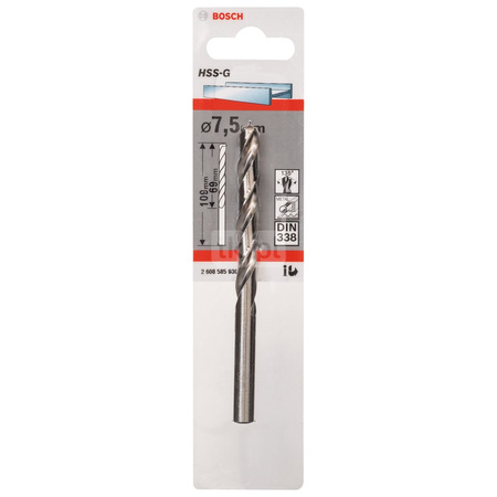 WIERTŁO STAND. HSS-G 135 '7,5/69MM