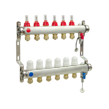 PHA-127/1/S/Z 12-obwodowy PN6 Rozdzielacz SS1.4301