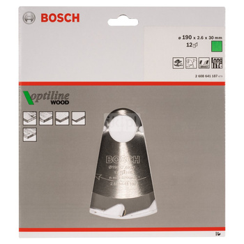 Tarcza pilarska Optiline Wood PIŁA TARCZ.-H OPTI 190X2.6X30Z12