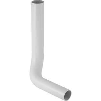Rura spłukująca, niecentryczna, lewa, 6cm, biały-alpin