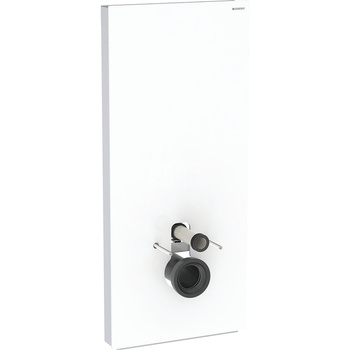 Moduł sanitarny do WC wiszącego GEBERIT Monolith Plus, 1140 mm x 505 mm x 106 mm, front: biały, bok: aluminium