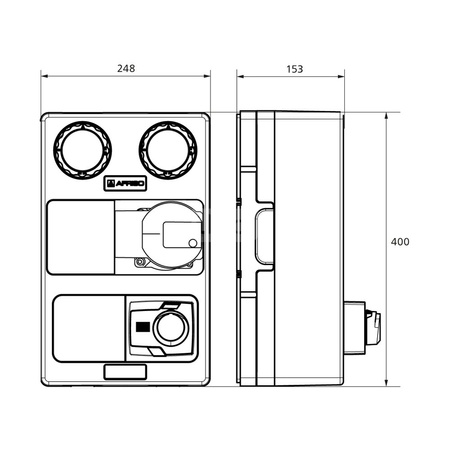 Grupa pompowa AFRISO PrimoTherm K 180-2 DN25 WP 3-WM-R GZ x GW 1 1/2'' x 1'', z zaworem mieszającym, z izolacją, z pompą obiegową
