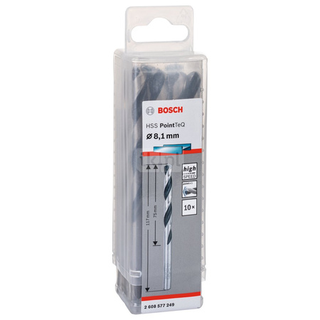 WIERT. HSS POINTTEQ 8.1MM 10PC