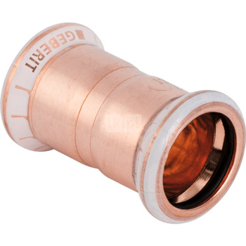 Mufa GEBERIT Mapress Kupfer, Cu, 12 mm, DN 10 x 12 mm x DN 10 (mufa zaprasowywana x mz), (głębokość: 4 mm) z uszczelką