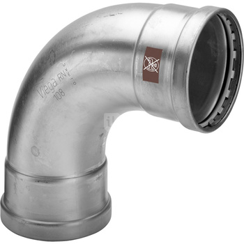 Łuk 90' VIEGA 1716XL, stal nierdzewna / stal nierdzewna, 88,9 mm (zz x zz)
