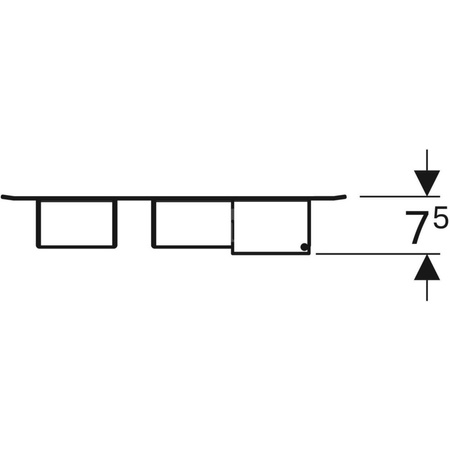 Tablica magnetyczna Acanto ze schowkami, B44.9xH38.8, lava mat