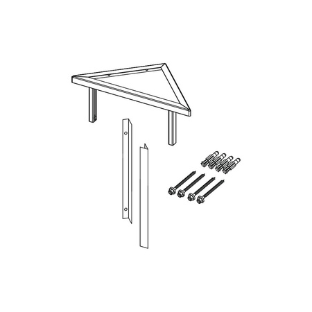 Mocowanie stelaża do ściany masywnej pod kątem 45 stopni TECE profil