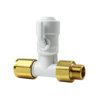 Zawór wodny KFA Armatura, mosiądz, tworzywo abs gw 3/8'' x gz 1/4''