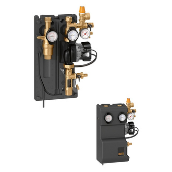 Grupa pompowa do instalacji solarnych, zasilanie i powrót. Przystosowana do montażu regulatora cyfrowego DeltaSol C+.3/4" GW 8÷3