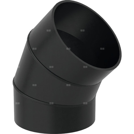 Długi łuk 45' GEBERIT HDPE, polietylen, 315 mm, DN 300 x 315 mm x DN 300 (króciec)