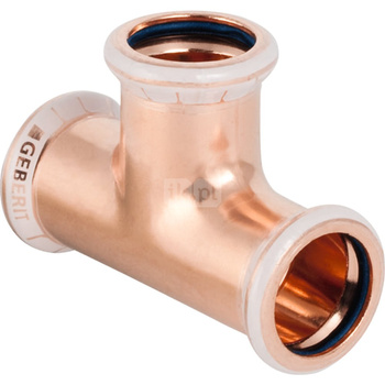 Trójnik GEBERIT Mapress Kupfer FKM równoprzelotowy Cu 28 mm MZ