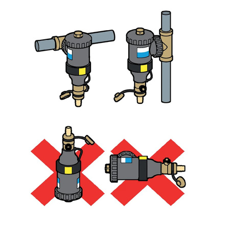 Separator CALEFFI DIRTMAG®, 3 bar / 90'C, 28mm, z wkładem magnesowym