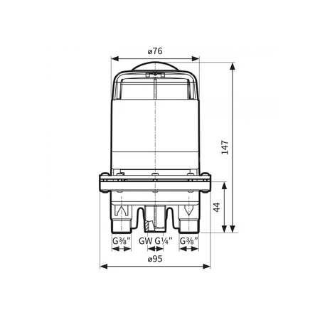 Odpowietrznik automatyczny AFRISO Flow-Control 3/K HT GW cynkowy fi 3/4''x1/4''