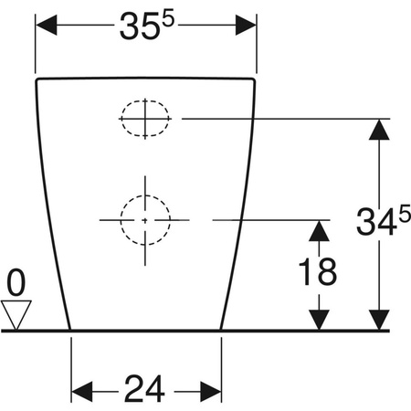 Miska WC stojąca GEBERIT iCon bez kołnierza wewnętrznego
