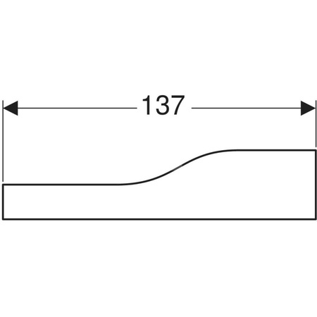 Osłona dekoracyjna, przednia, do umywalki Geberit Bambini, do 3 baterii umywalkowych, głębsza umywalka po lewej stronie, niebies