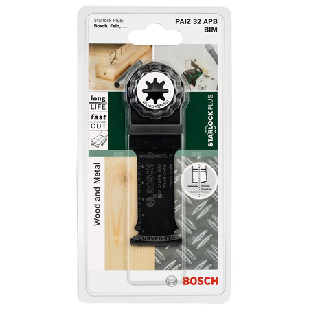 Brzeszczot BIM do cięcia wgłębnego StarlockPlus PAIZ 32 APB, Wood and Metal 60 x 32 mm