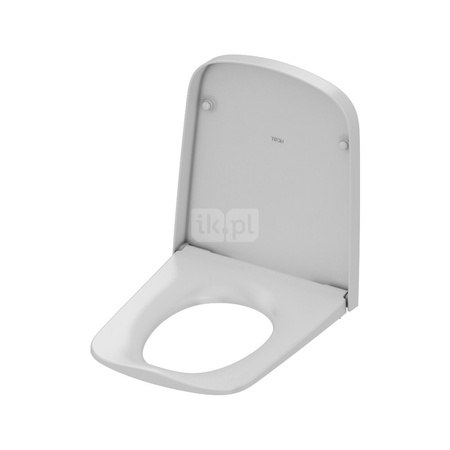 Deska sedesowa wolnoopadająca TECE one z pokrywą CLASSIC duroplast, kolor: biały, kolor zawiasu: metal chromowany