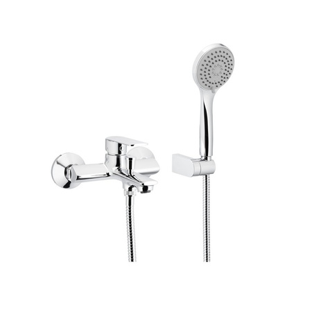 Bateria wannowa ścienna KFA Armatura AGAT, kolor chrom