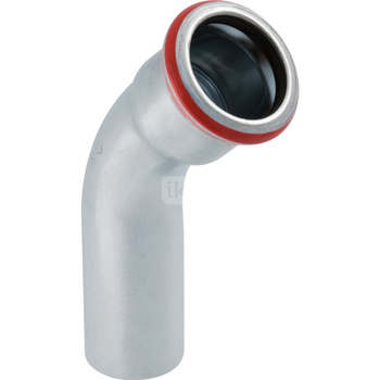 Kolano 45' GEBERIT Mapress C-Stahl jednokielichowe, stal (Ocynk galwaniczny/elektrolityczny) (ocynk), 88.9 mm, DN 80 x 88.9 mm x DN 80 (końcówka wciskana x mufa zaprasowywana) z uszczelką