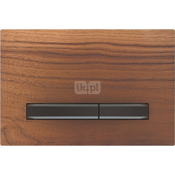 Przycisk uruchamiający Geberit Sigma50, przedni, amerykański orzech włoski, przyciski: czarny chrom