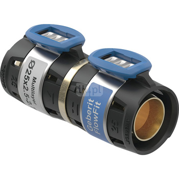 Złączka przejściowa  GEBERIT FlowFit, 20 mm (łącznik zaprasowywany x łącznik zaprasowywany)
