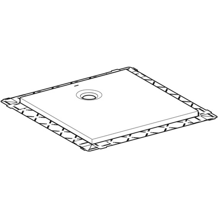 Brodzik kwadratowy Geberit Olona 120x120 cm, biały