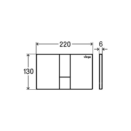 Przycisk do WC ekspozycyjny Prevista Visign for Style 24 nr wzoru 8614.19 płytka maskująca: tworzywo szt. szlach. matowy klawisz: tworzywo szt. szlach. matowy