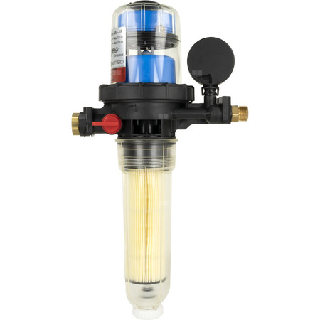 Filtr olejowy AFRISO FloCo-Top-2CM Optimum MC-18zintegrowany z odpowietrznikiem fi 3/8''/3/8'' GW x GZ, z wkładem opticlean, maks. przepływ 100 l/h